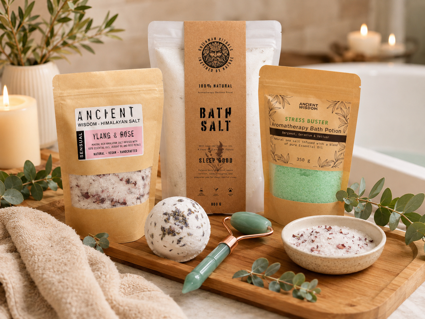 The Mineral Glow Ritual luxury bath ritual gift set for women