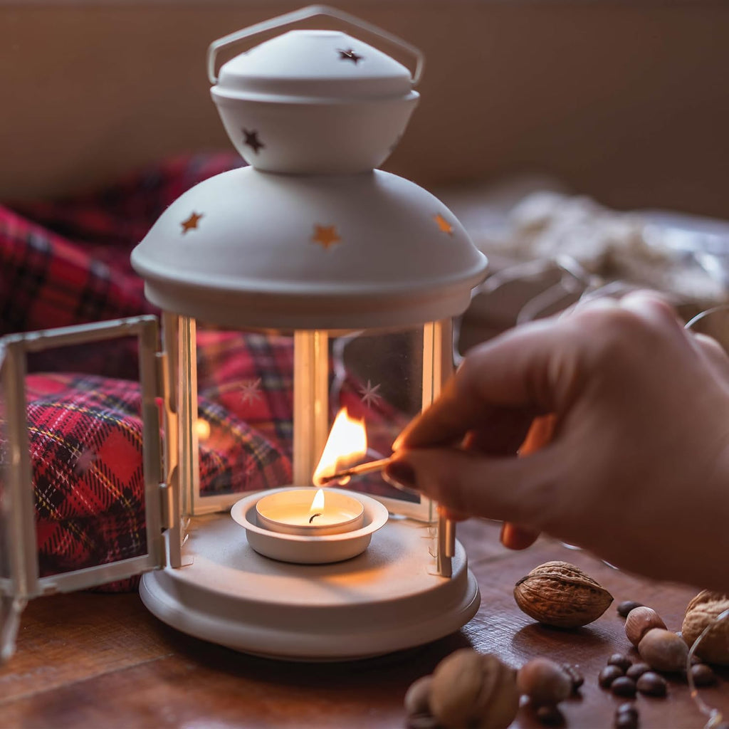 50 Unscented White Tea Lights – 4 Hour Burn, Smoke-Free