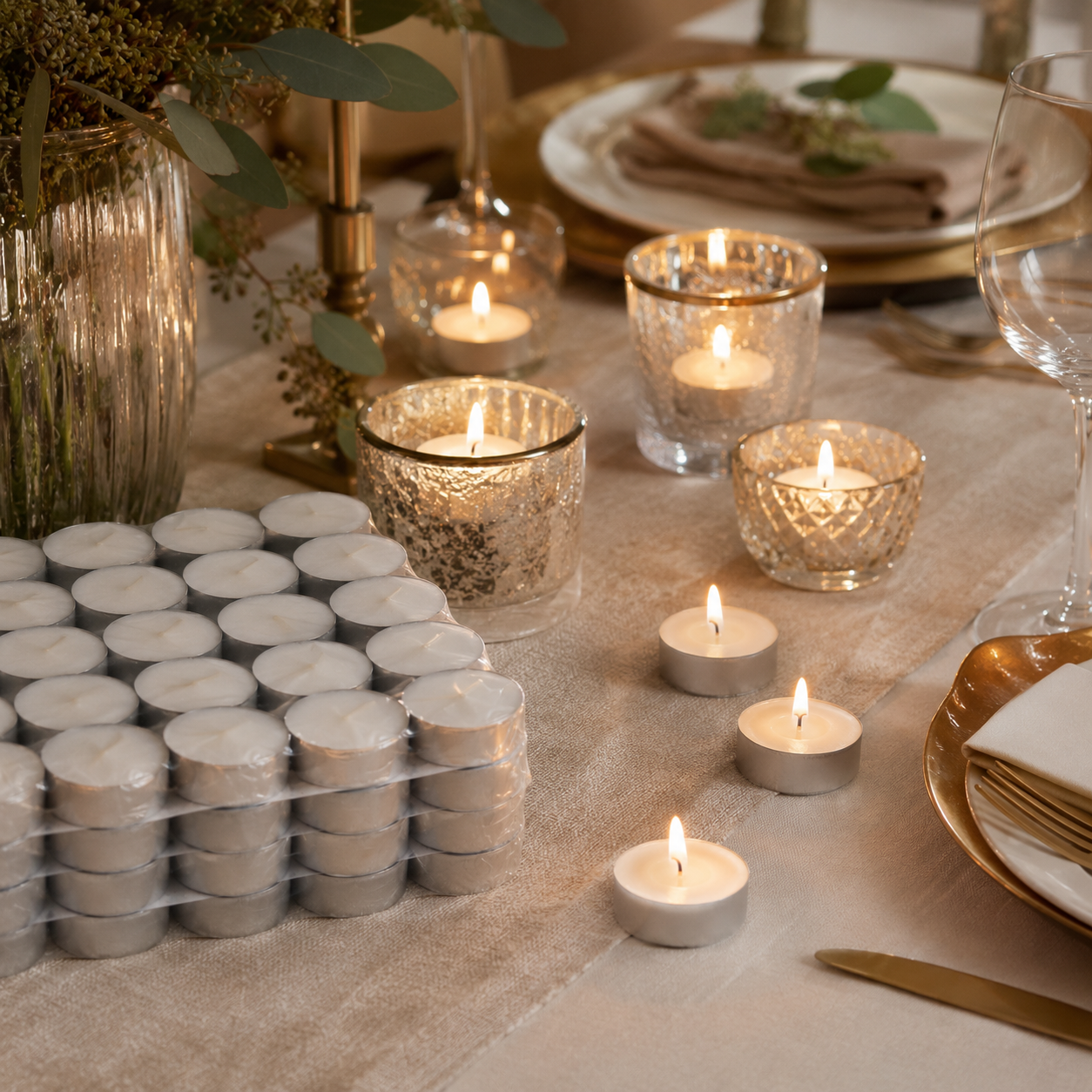 Unscented Tea Light Candles – Pack of 50