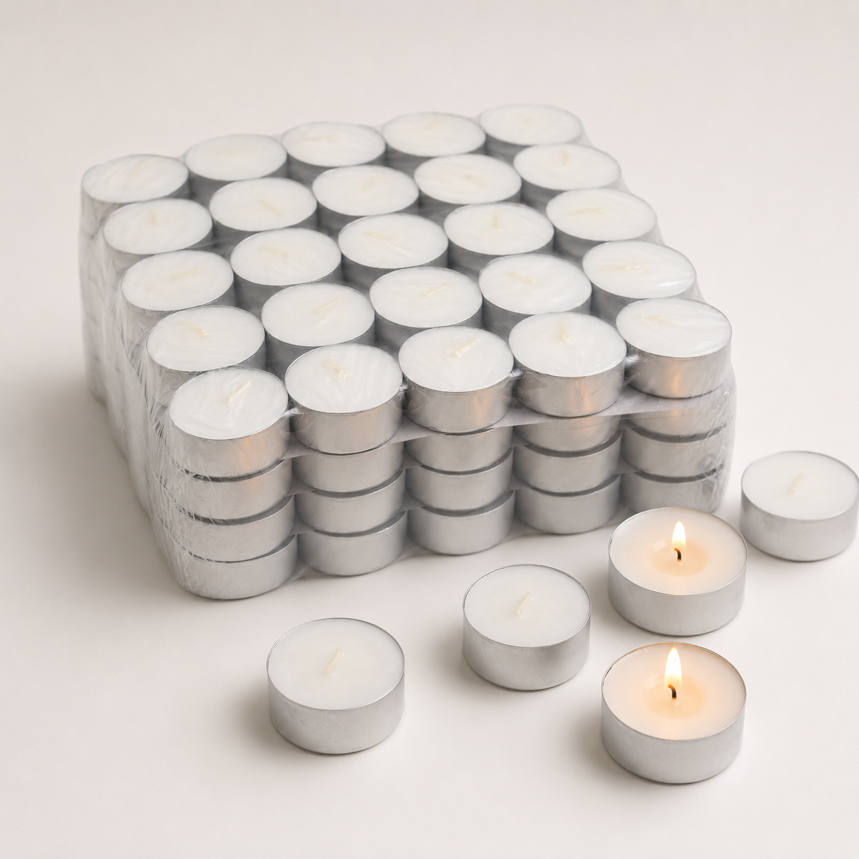 Unscented Tea Light Candles – Pack of 50