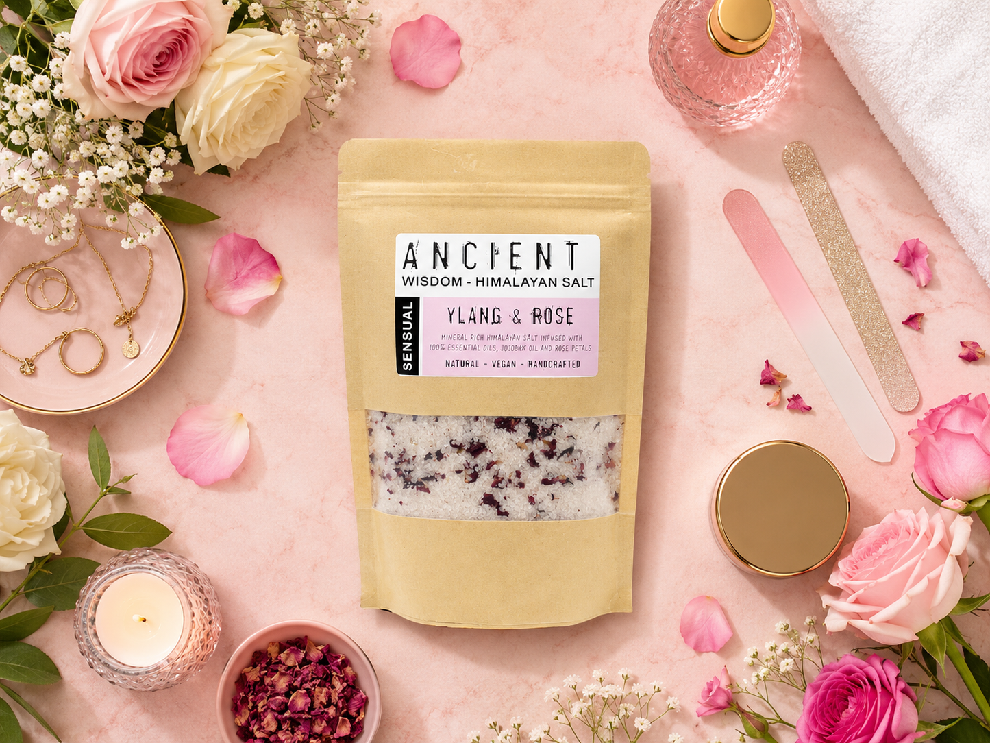 Himalayan Bliss Bath Salts skin softening minerals