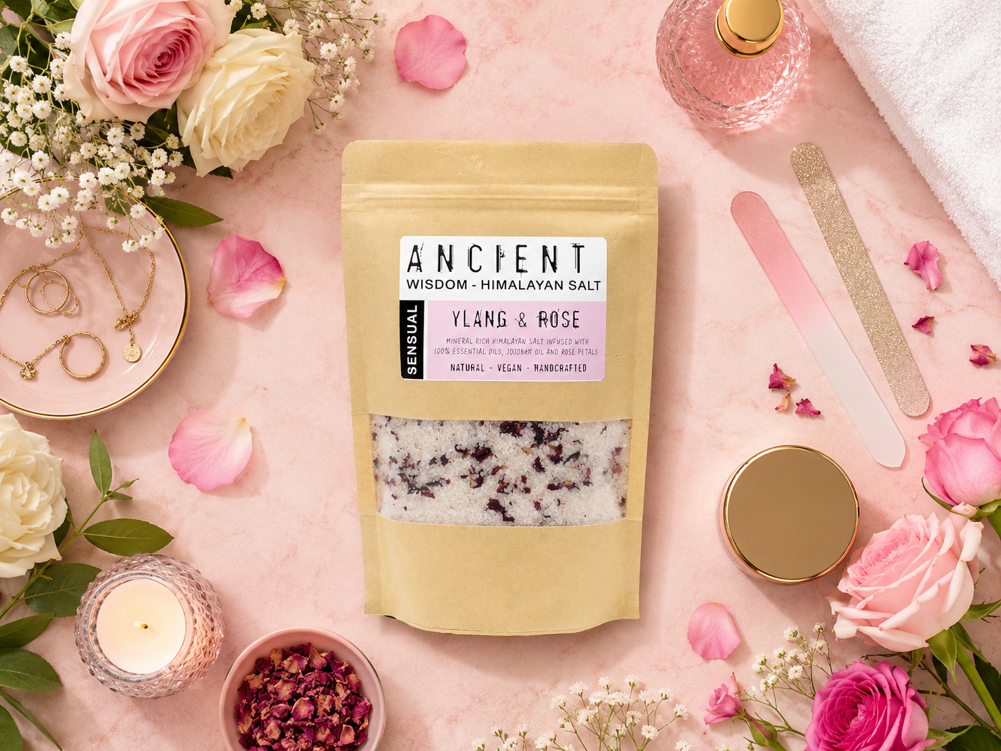 Himalayan Bliss Bath Salts skin softening minerals