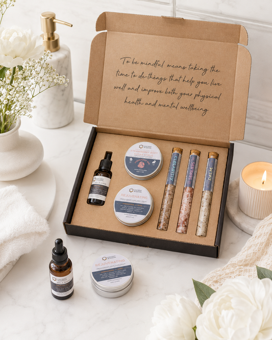 Serenity Self Care Kit full contents laid out