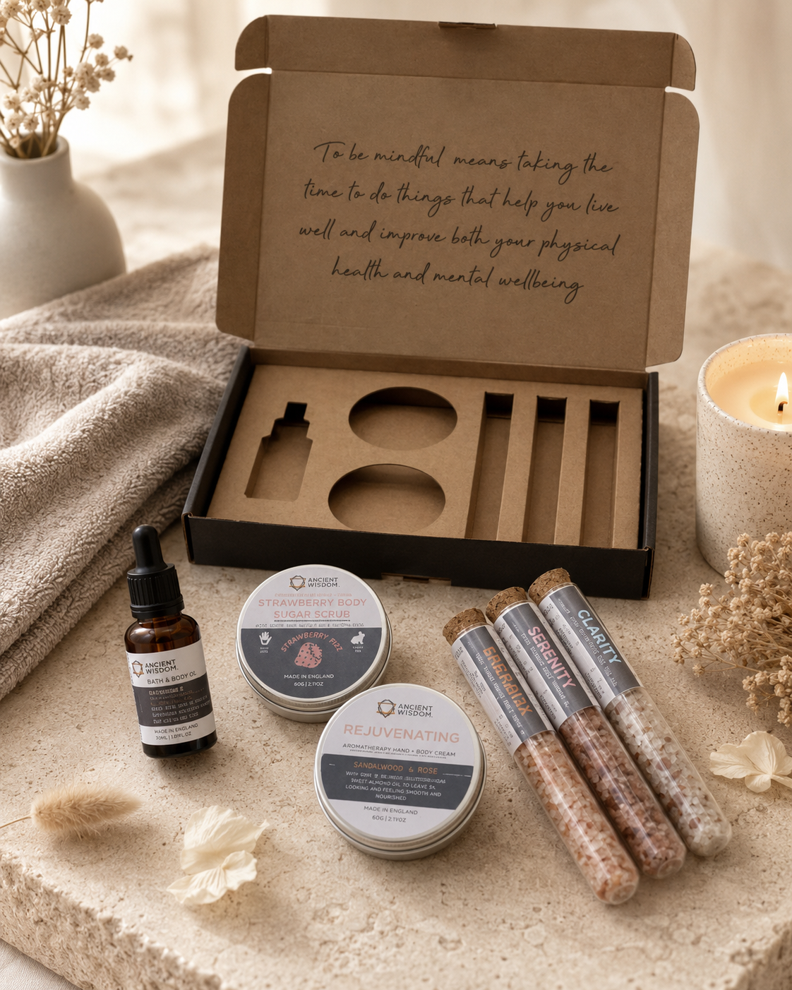 Serenity Self Care Kit curated wellness gift set